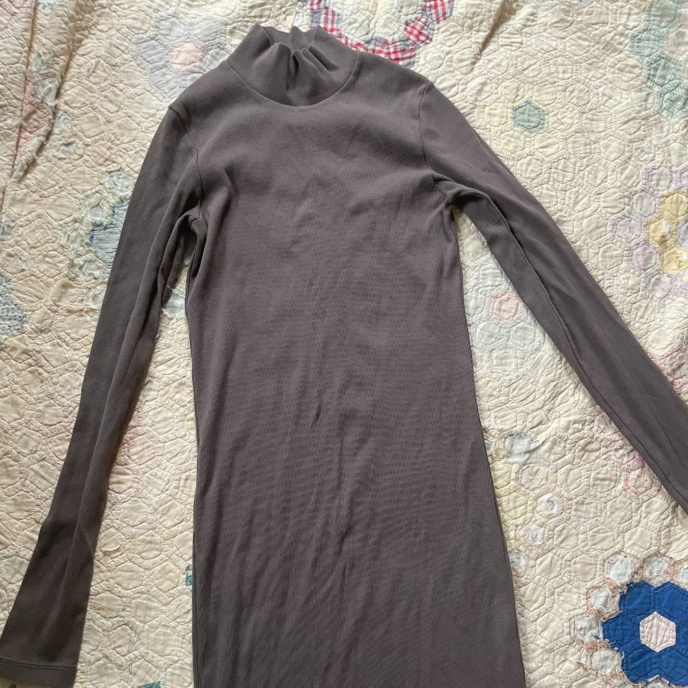 ❌SOLD❌ Prairie Underground Ribbed Mock Neck Bodycon Dress